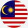 Malaysia flag button on png or transparent background. vector illustration.